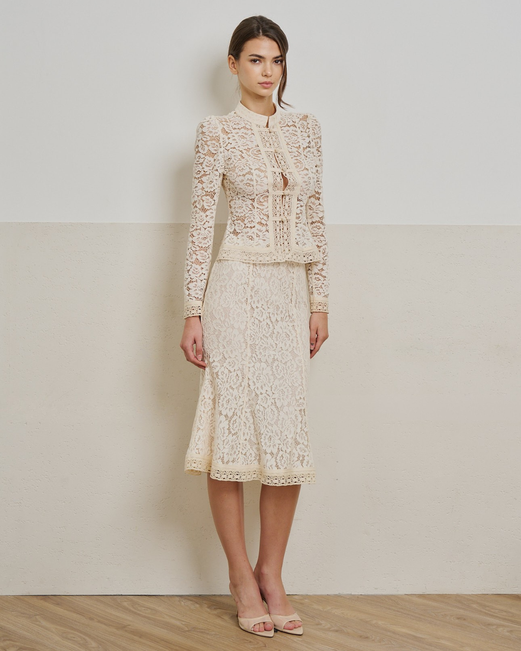 Mira Lace Midi Skirt