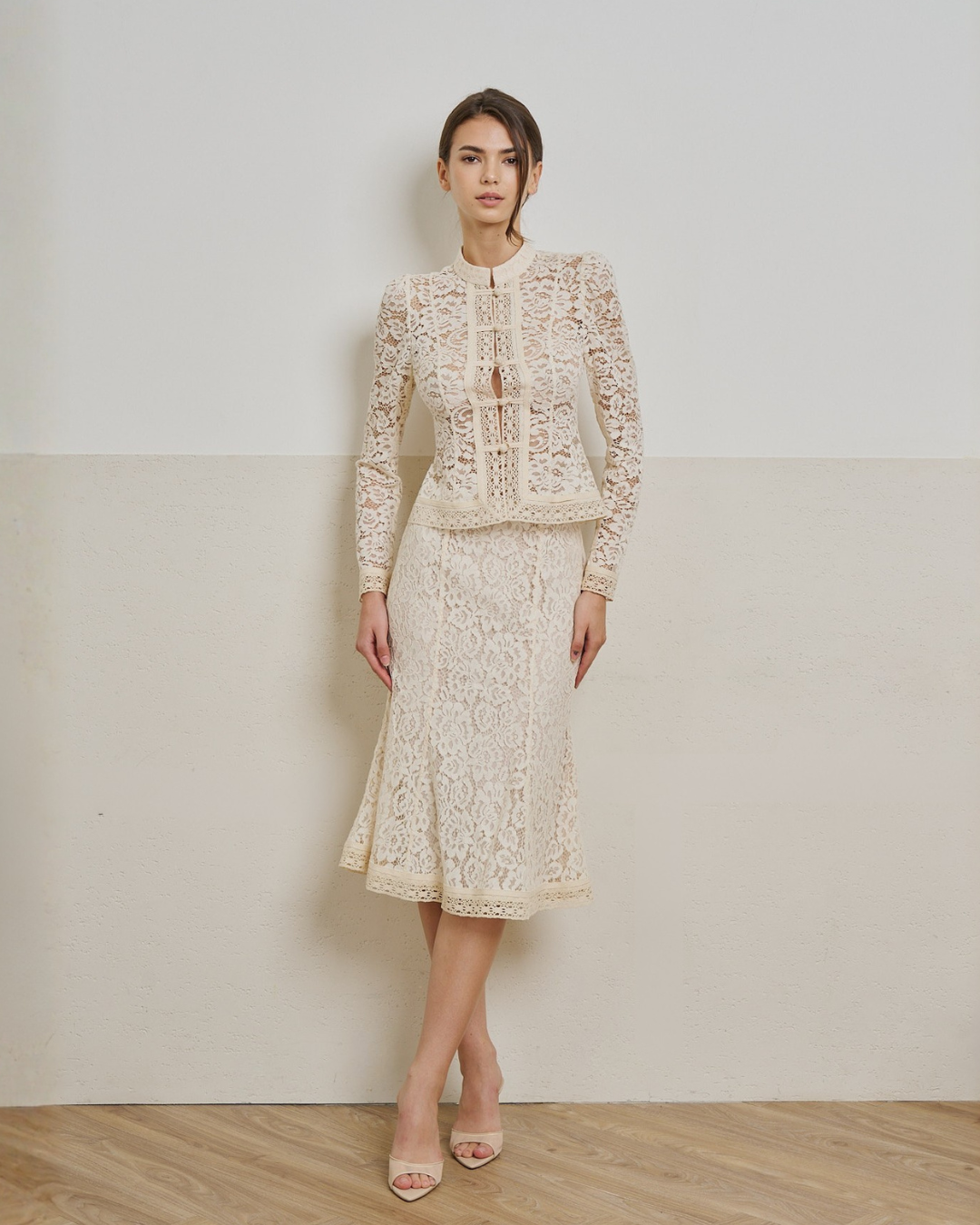 Mira Lace Midi Skirt