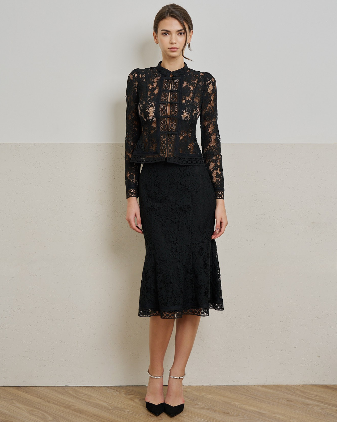 Mira Lace Midi Skirt
