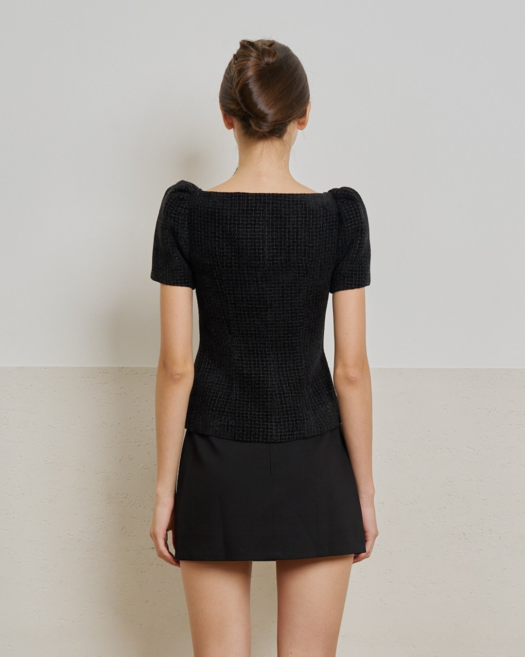 Monet Tweed Top