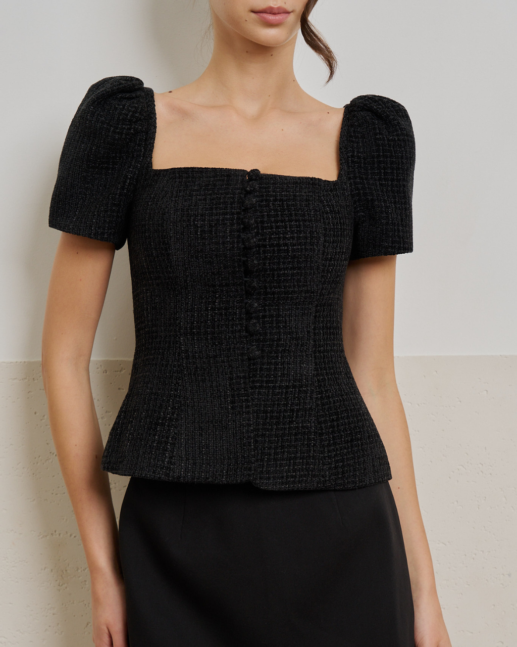 Monet Tweed Top