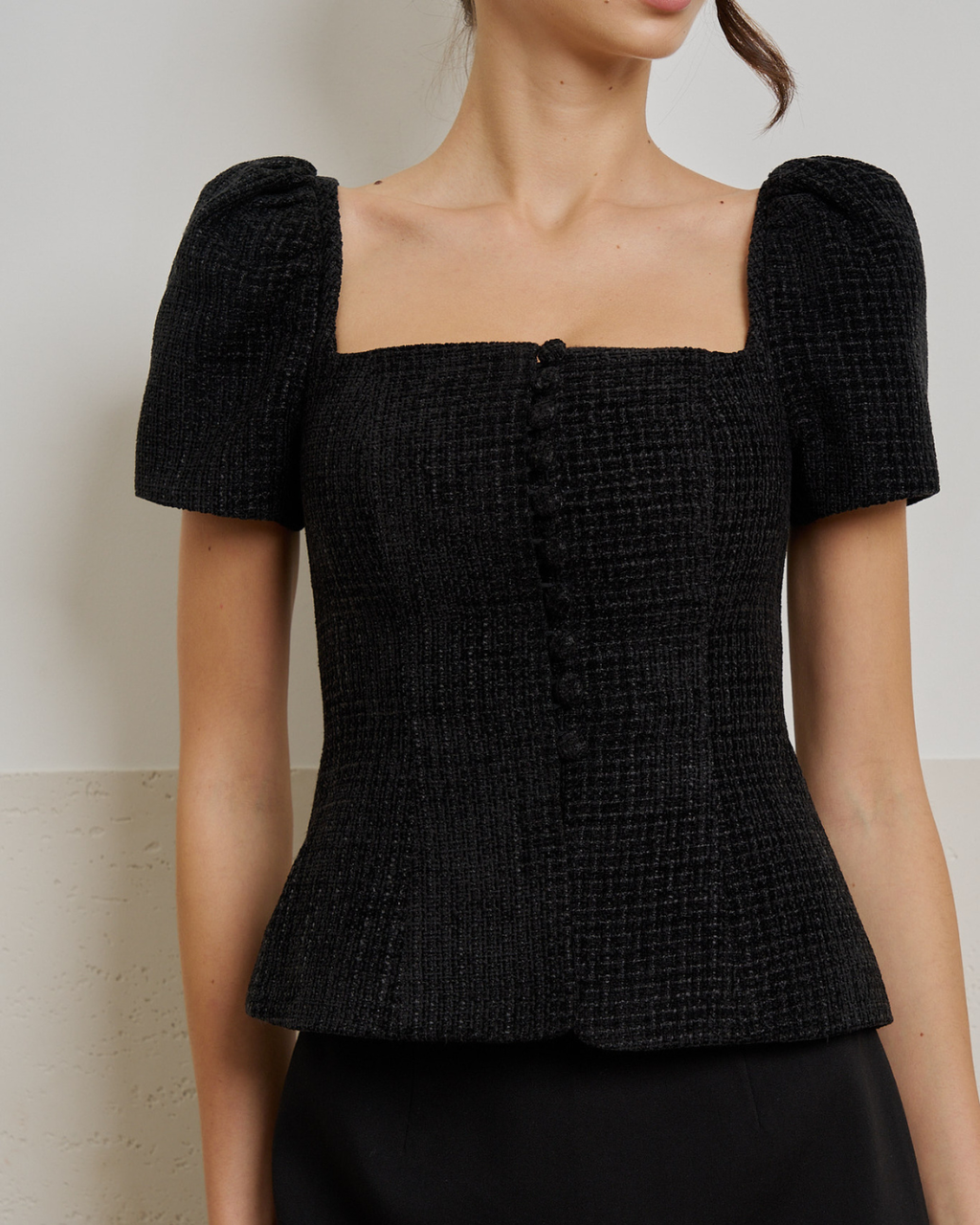 Monet Tweed Top