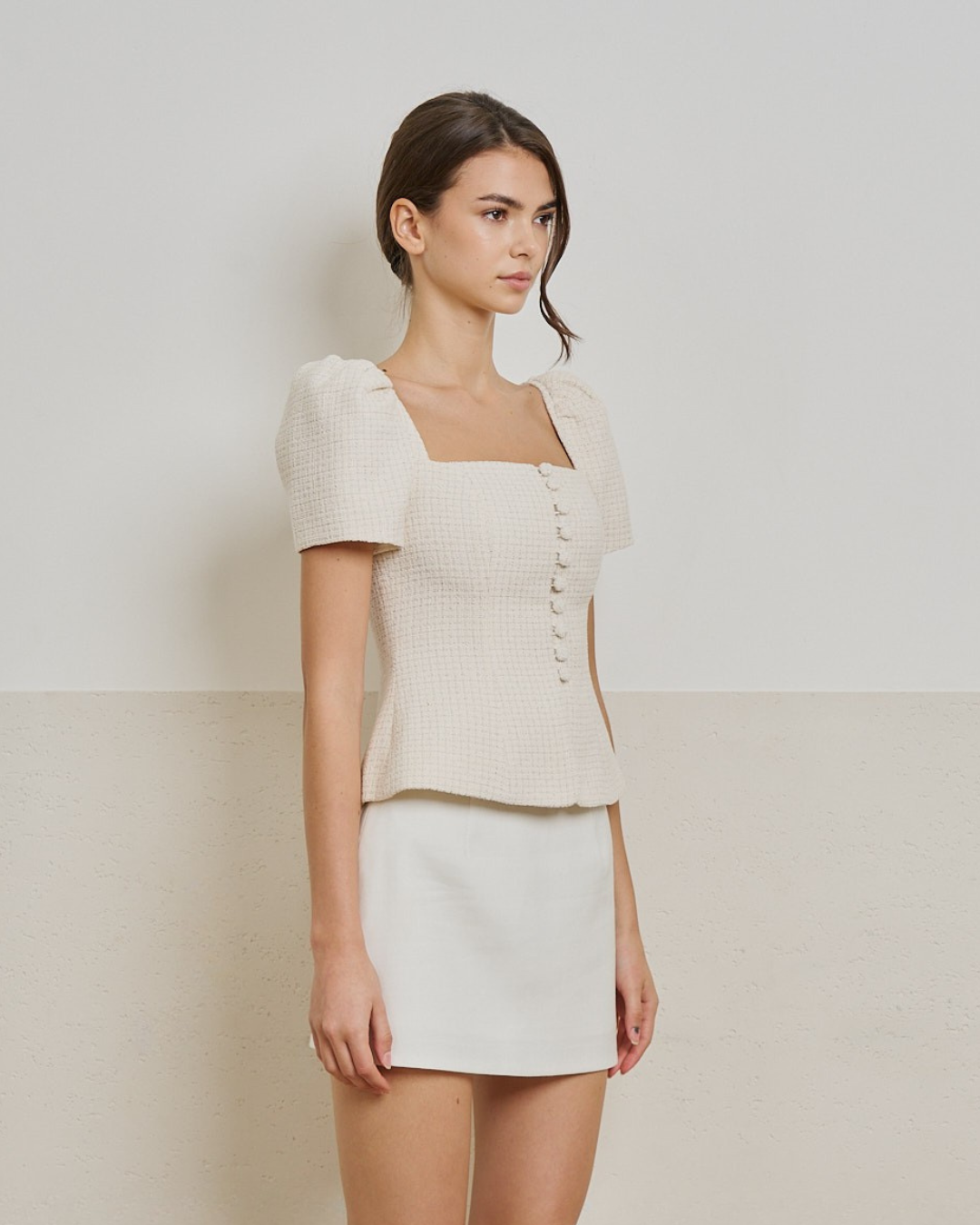 Monet Tweed Top