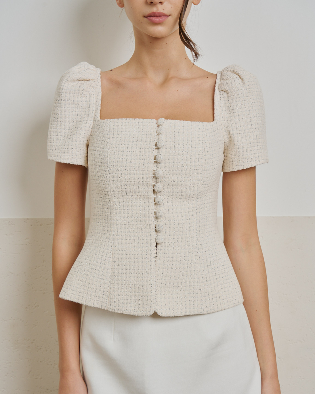 Monet Tweed Top