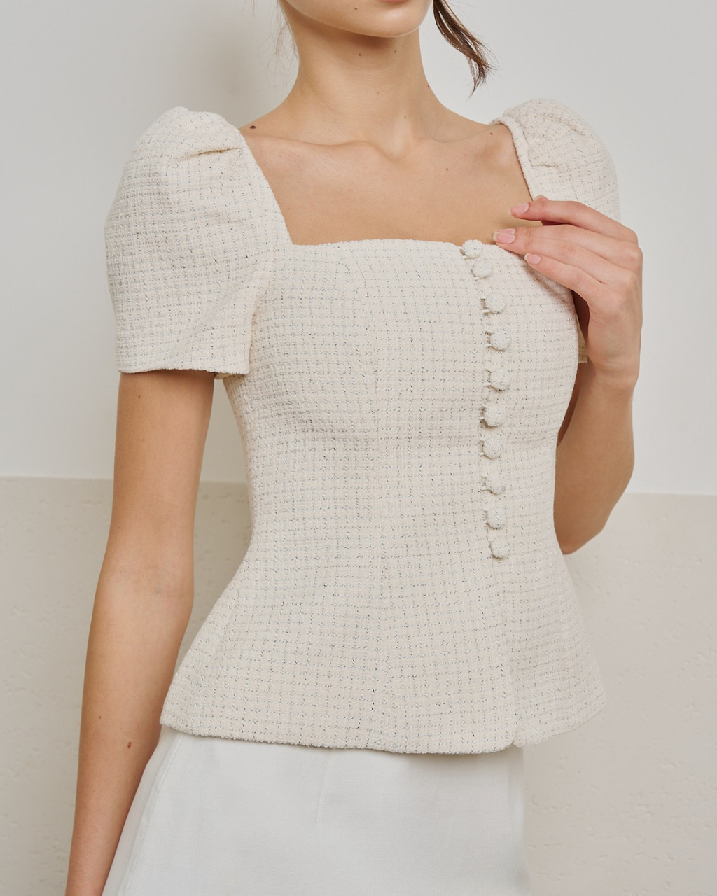 Monet Tweed Top